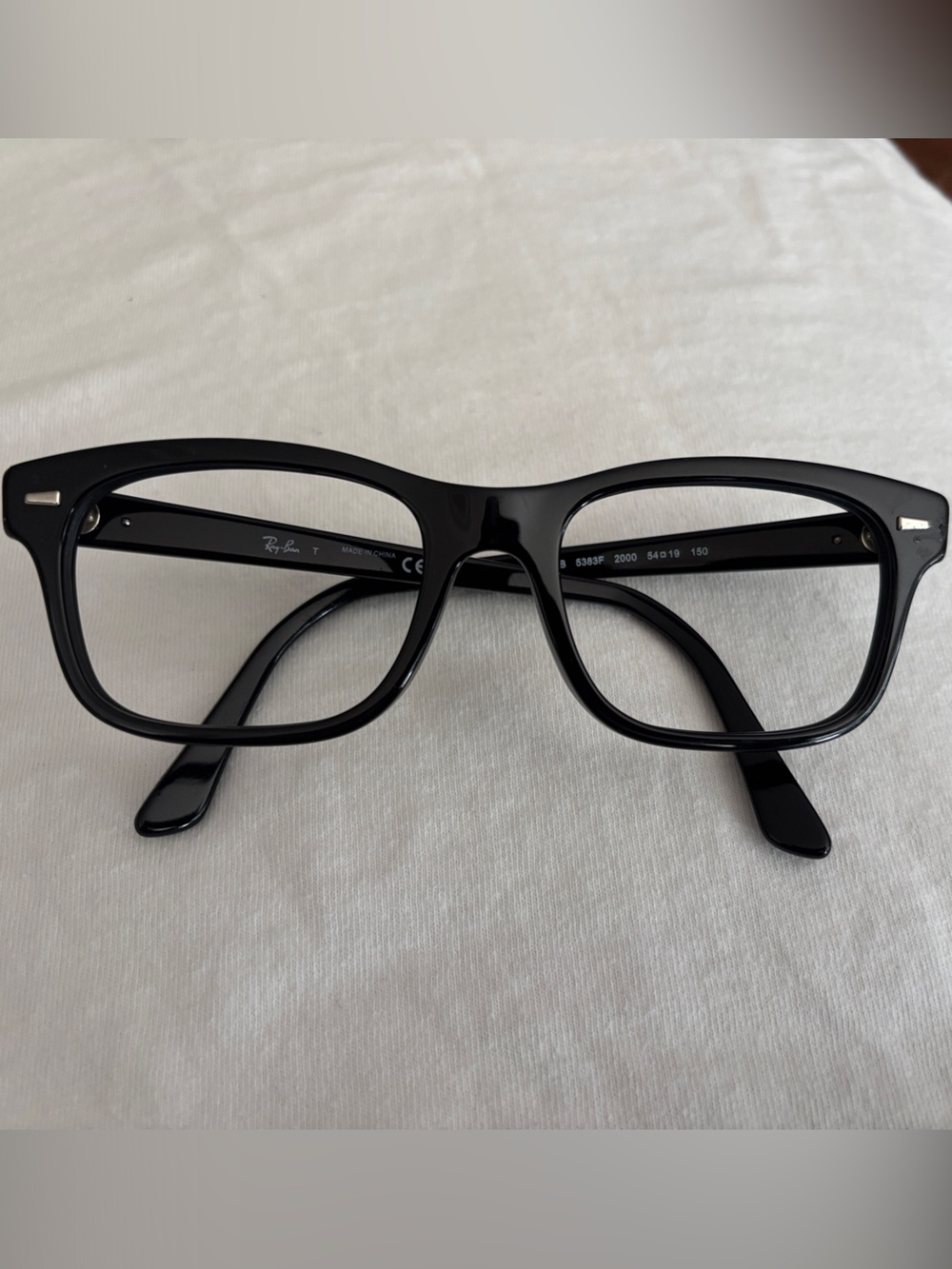 Ray-Ban Black Thick-Frame Rectangular Glasses
